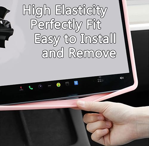 Miniatura 5 de Marco protector de pantalla para Tesla Model 3  Y consola central accesorios decoración protección Tesla pantalla inastillable bordes de silicona