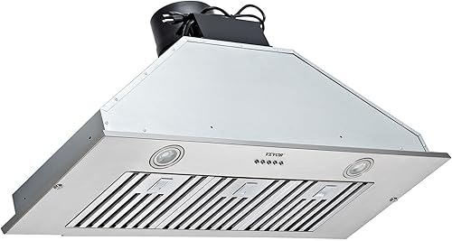 VEVOR Campana extractora de inserción, 800 CFM de 3 velocidades, ventilación de cocina integrada de acero inoxidable de 36 pulgadas con control de