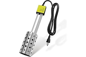 1500W Electric Bucket Water Heater with Reinforced Temperature Control and Auto Shut-off