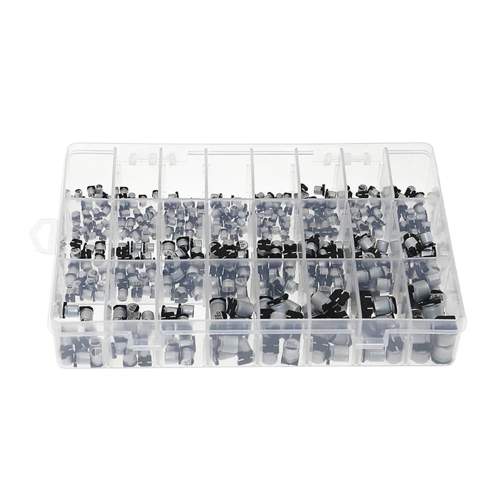 400 Uds 24 valores 1uF-1000uF condensador electrolítico Kit surtido caja 10V-50V juego de aluminio