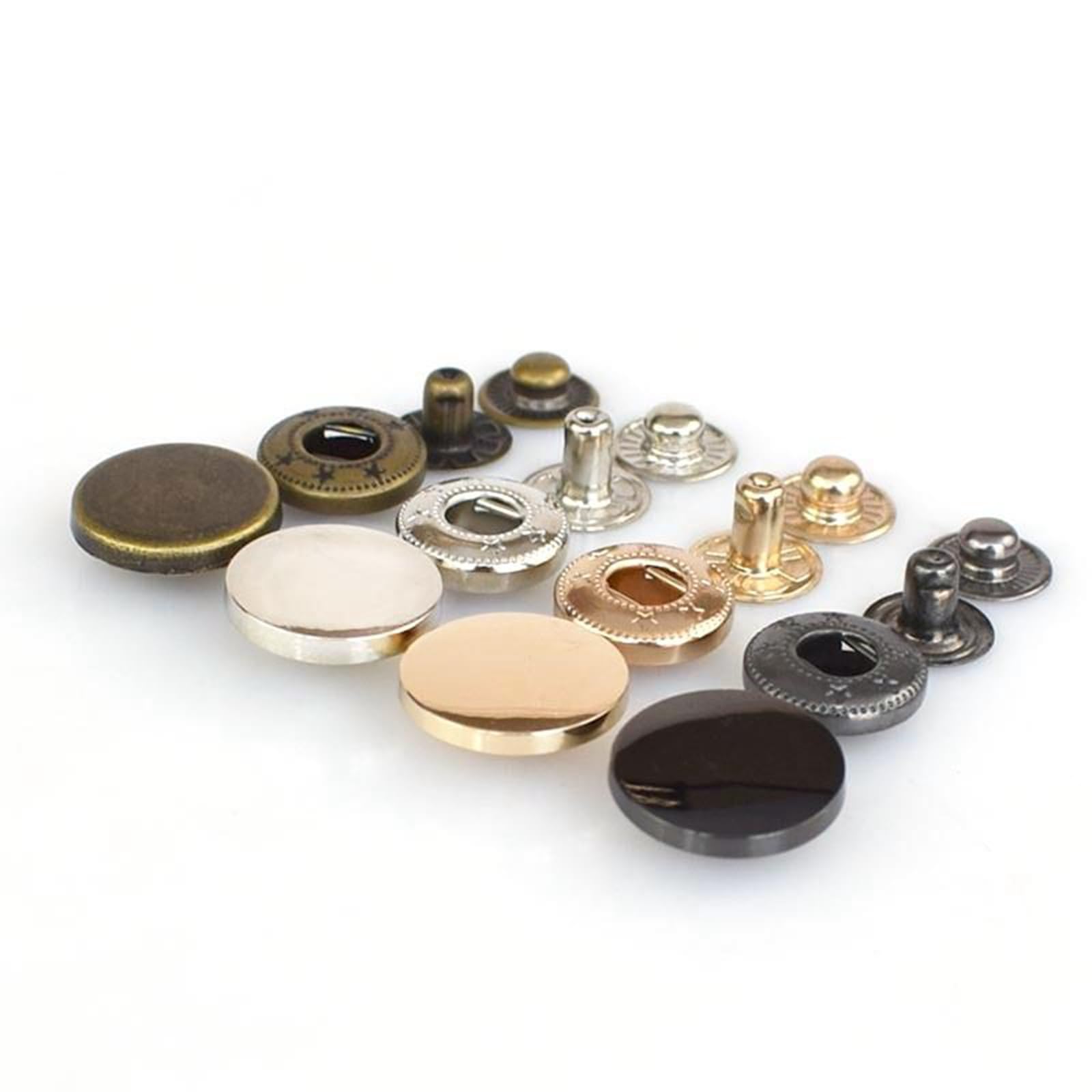 12 Sets Druckknöpfe Zum Aufnähen – Metall, 15 Mm, Rostfrei, Für Kleidung & Bastelprojekte | Einfach Zu Nähen