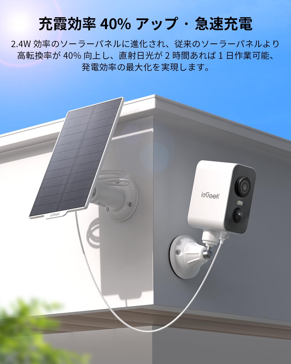 Amazon.co.jp: 【強力マグネット式設置・300°首振り・高効率ソーラー