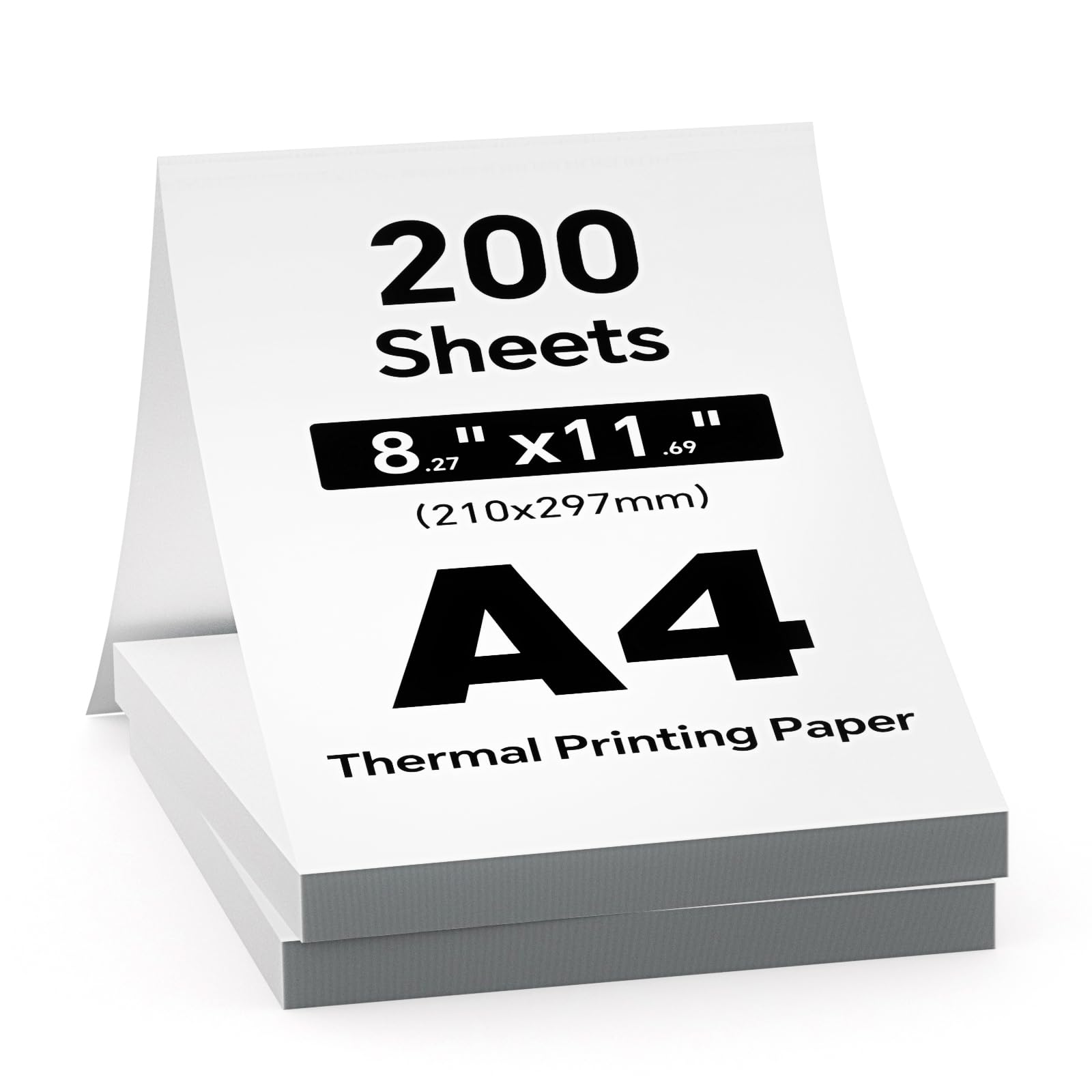 iDRPT 200 Sheets A4 Thermal Paper for Portable Printers Thermal Printing Paper 8.27"X11.69", 210x297mm