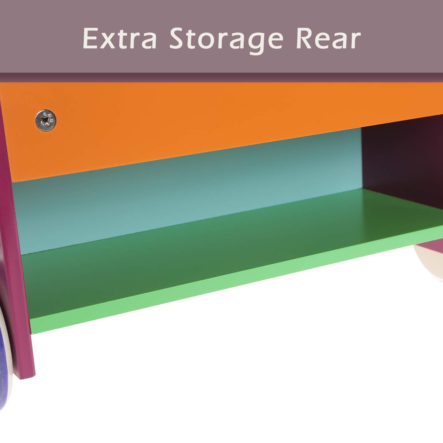 labebe Children's Bookcases, Small Wooden Bookshelf with Wheels, 2in1