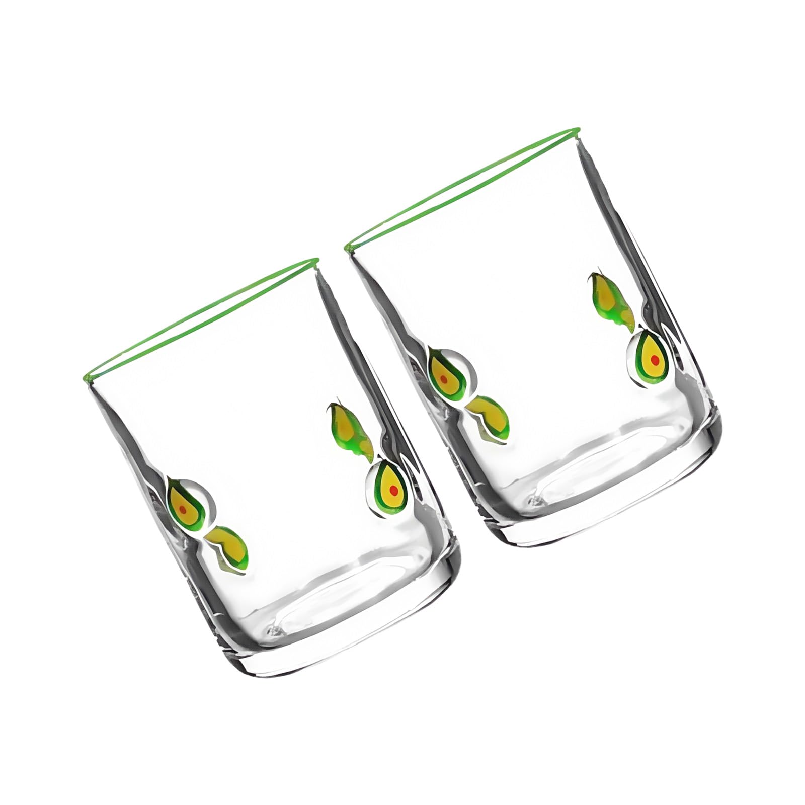 Vasos altos de 14 onzas para vino con diseño de cristales de limón vintage de mesa