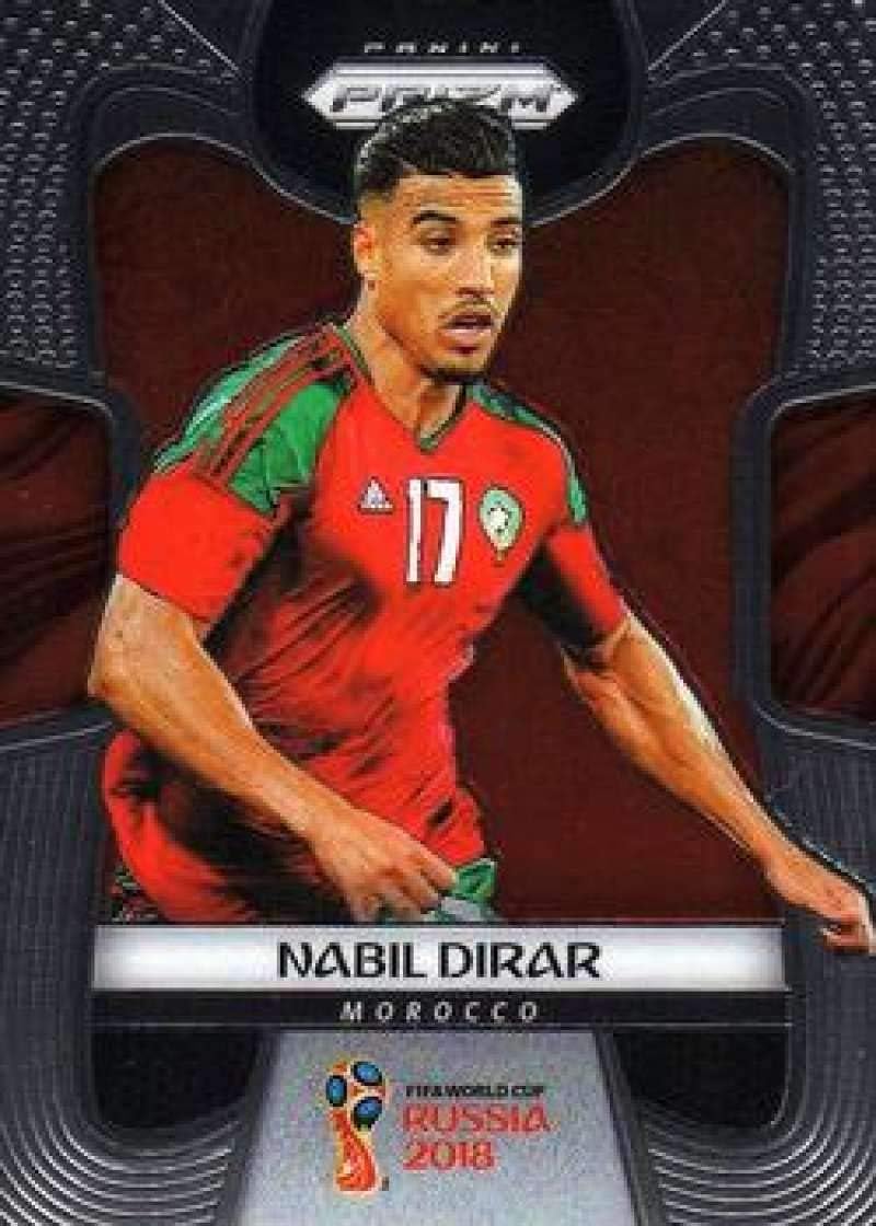 2018 Panini Prizm World Cup #253 Nabil Dirar Morocco Official Soccer Card in Raw (NM or Better) Condition