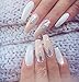 ECBASKET Coffin Nails Natural 500pcs Full Cover Coffin Nail Tips Long Full Acrylic Nail Tips Natural Artificial Nails Full Coverage False Nail Tips 10 Sizes for Nail Salons or DIY Nail Art at Home
