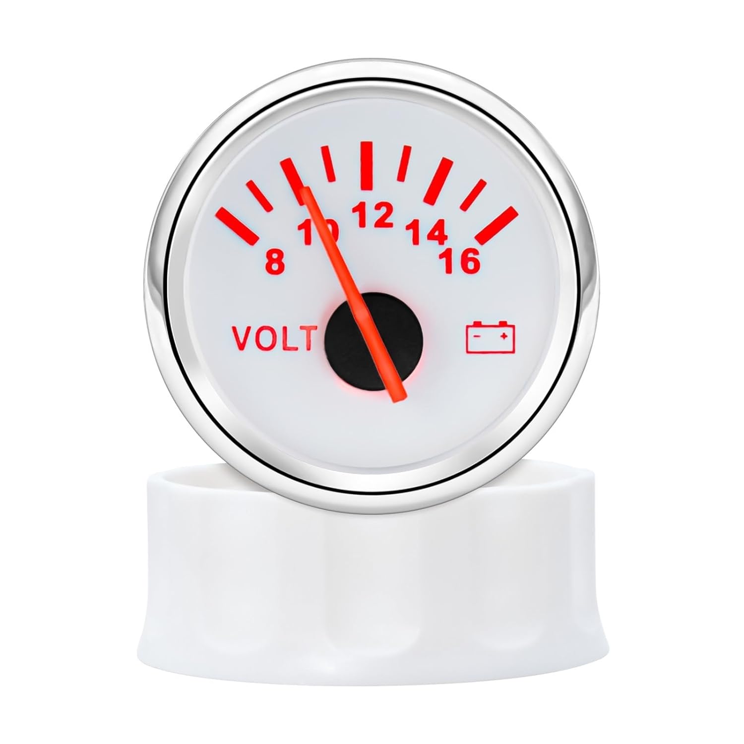 2" 52mm Voltmeter 8-16V Digital Voltmeter Ammeter 12v Meter Display Volts Voltage Gauge Car Red Backlight Car Boat Instrument(WS)