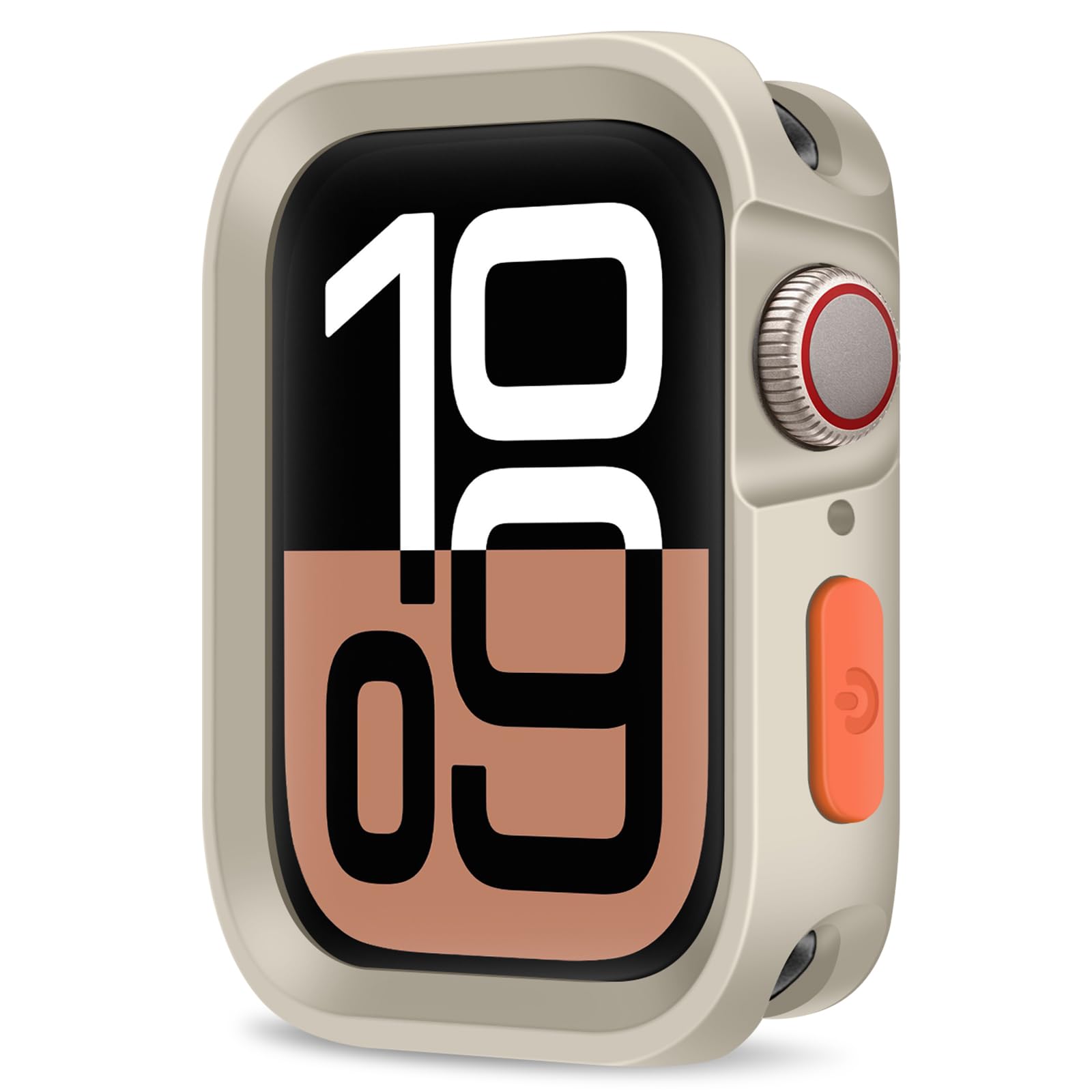 ZZDZZ Rugged Case Compatible with Apple Watch Case 42mm Series 11/10, Soft Flexible TPU Shockproof Protective Bumper Cover for iWatch 42mm, Starlight