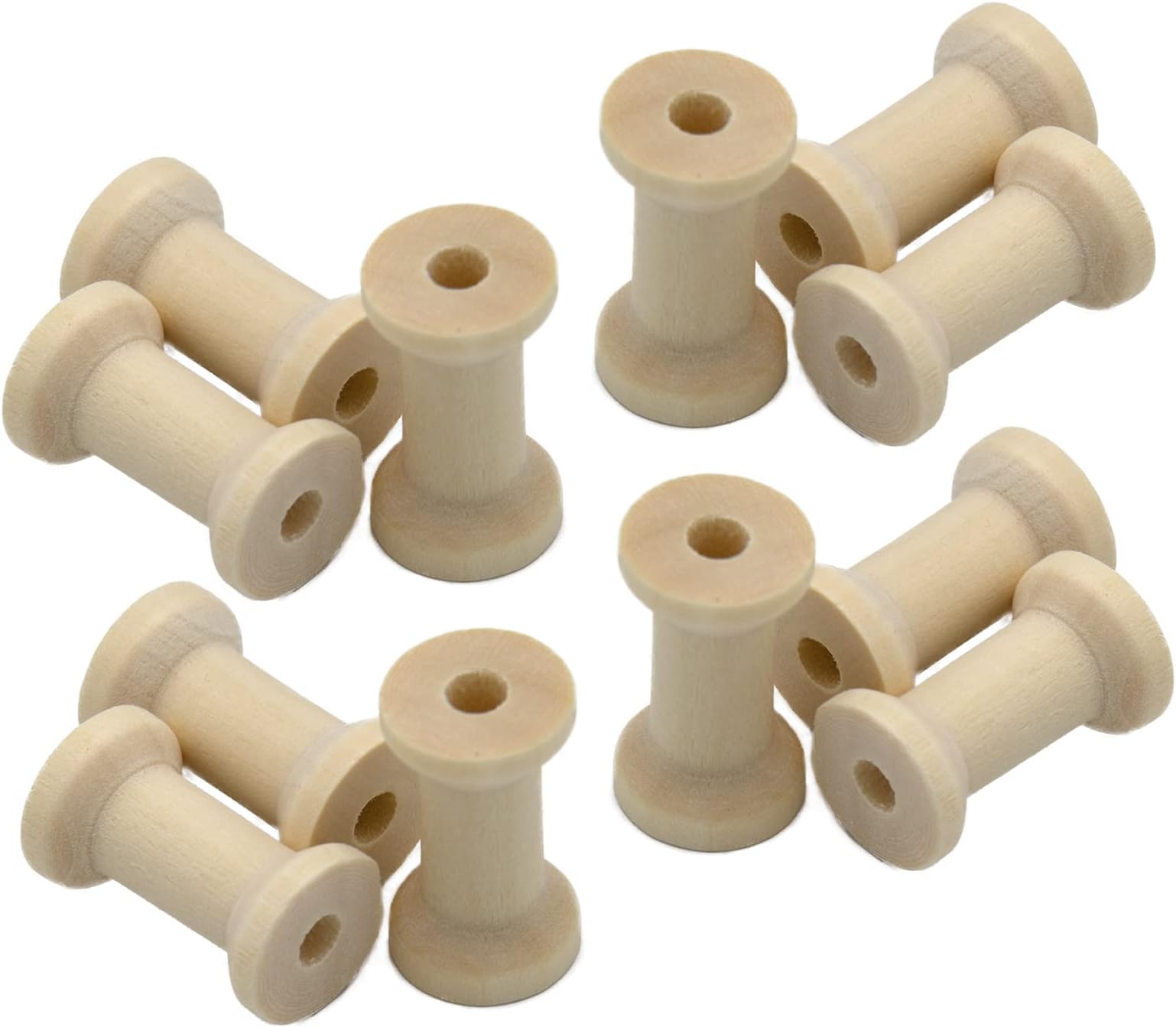 Amazon.com: Empty Thread Wooden Spools, 20Pcs Unfinished Wooden Spools ...