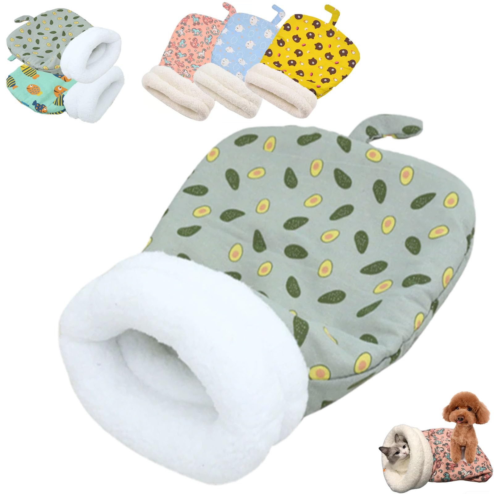 Cozy Pet Nest for Cats and Dogs, 2025 Cute Sleeping Bag for Indoor Cats, Cat Autumn Winter Sleeping Cave (Grey, 55 * 45cm)