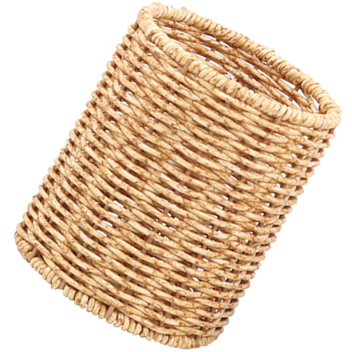 Cabilock 3 Pz Porta Penna Portapenne Da Scrivania Portapenne Multifunzione Organizzatore Del Desktop Utensile Portapenne in Rattan Simulato Matita Ufficio Penna Gel Plastica Simil Rattan