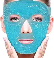 Máscara Térmica Facial em Gel Quente e Fria – Alívio para Inchaço, Olheiras, Acne, Enxaqueca e Relaxamento Anatômica, Reutilizável (CORES VARIADAS)