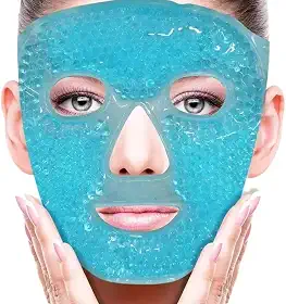 Máscara Térmica Facial em Gel Quente e Fria – Alívio para Inchaço, Olheiras, Acne, Enxaqueca e Relaxamento Anatômica, Reutilizável (CORES VARIADAS)