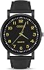 OFFCUP Mens Watches, 39MM Men's Chronograph Watch, Leather Watches Quartz Watch, Business Casual Fashion Gents Watch, Leather Strap Men's Wrist Watches Elegant Gift for Men