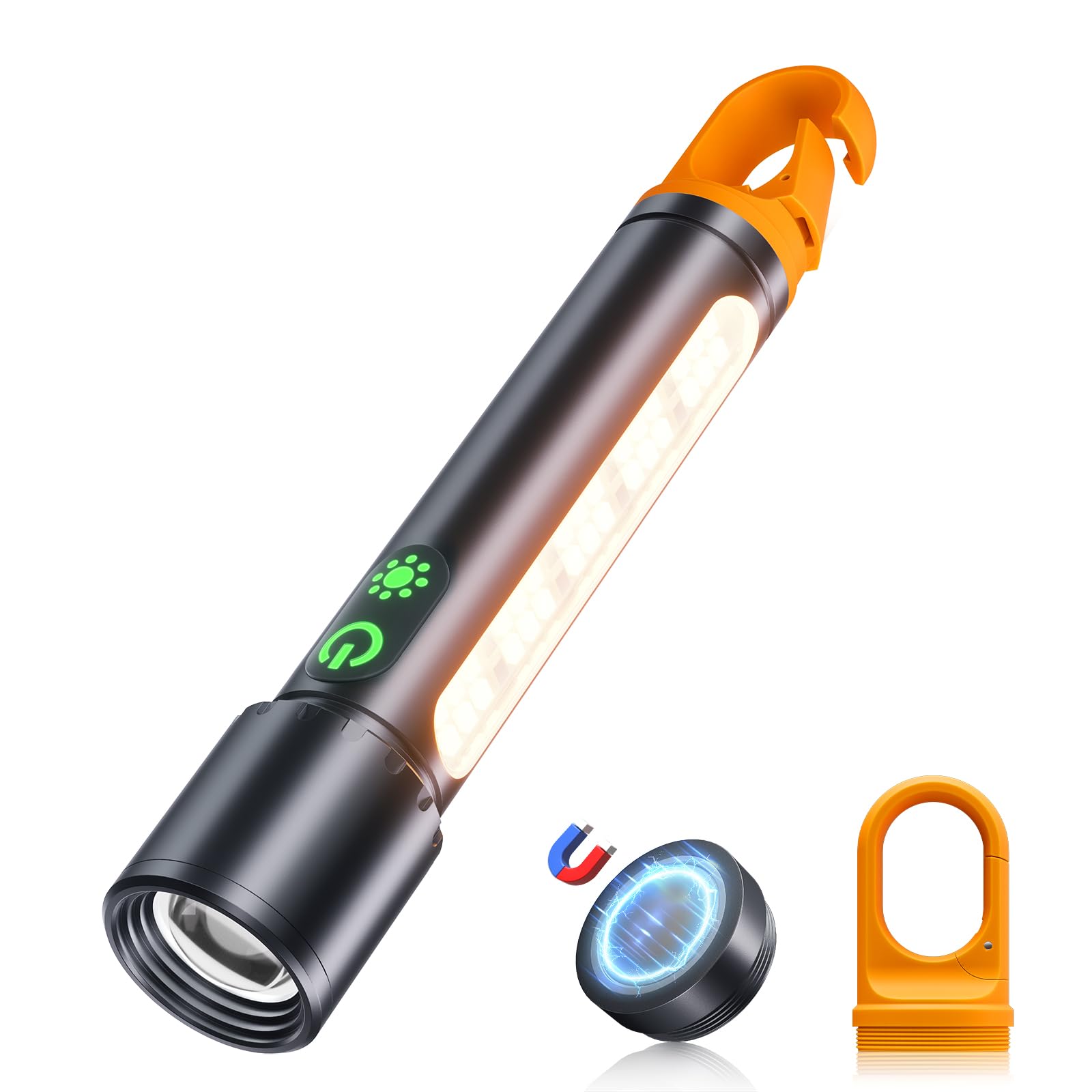 Abosi Taschenlampe LED Aufladbar 500000 Lumen, 9 Modi LED Taschenlampe Extrem Hell XHP90.2 Zoombare & IPX7 wasserdicht, Starke Taschenlampen für Camping, Wandern, Notfälle