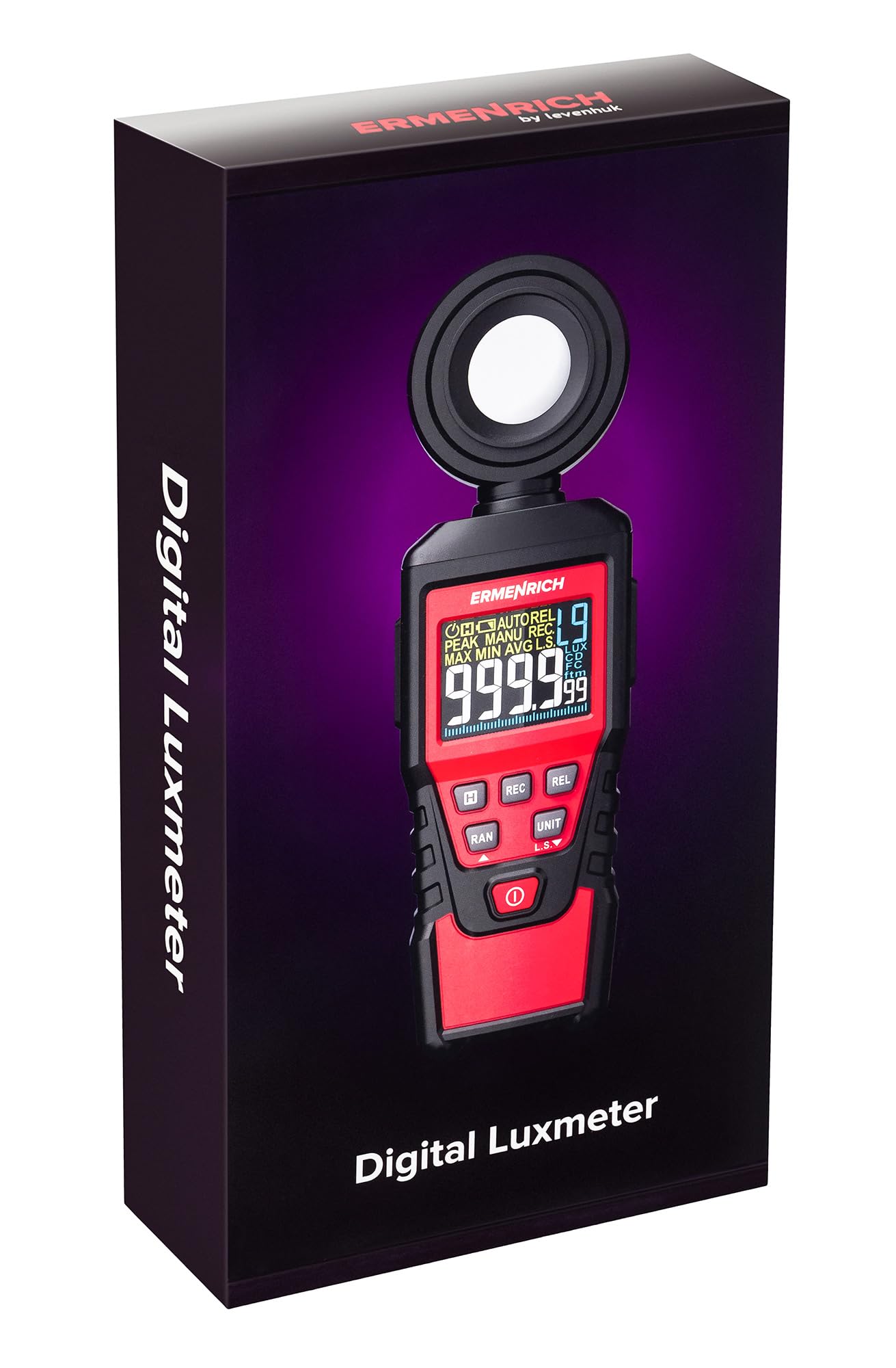 Seek MX20 Luxómetro Digital Portátil Medidor de Iluminación 1000~200000 Lux Display LCD Escala Gráfica Memoria de Datos Medición de Luminosidad para Oficina Estudio Plantas