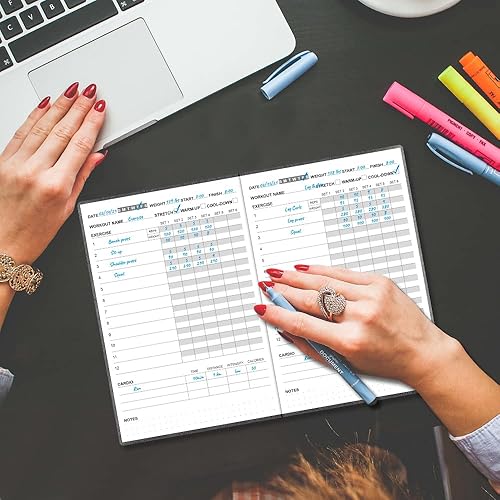 Miniatura 7 de Agenda de fitness  Agenda de entrenamiento para mujer y hombre, agenda de fitness para mujeres y hombres  Diarioplanificador de entrenamiento de