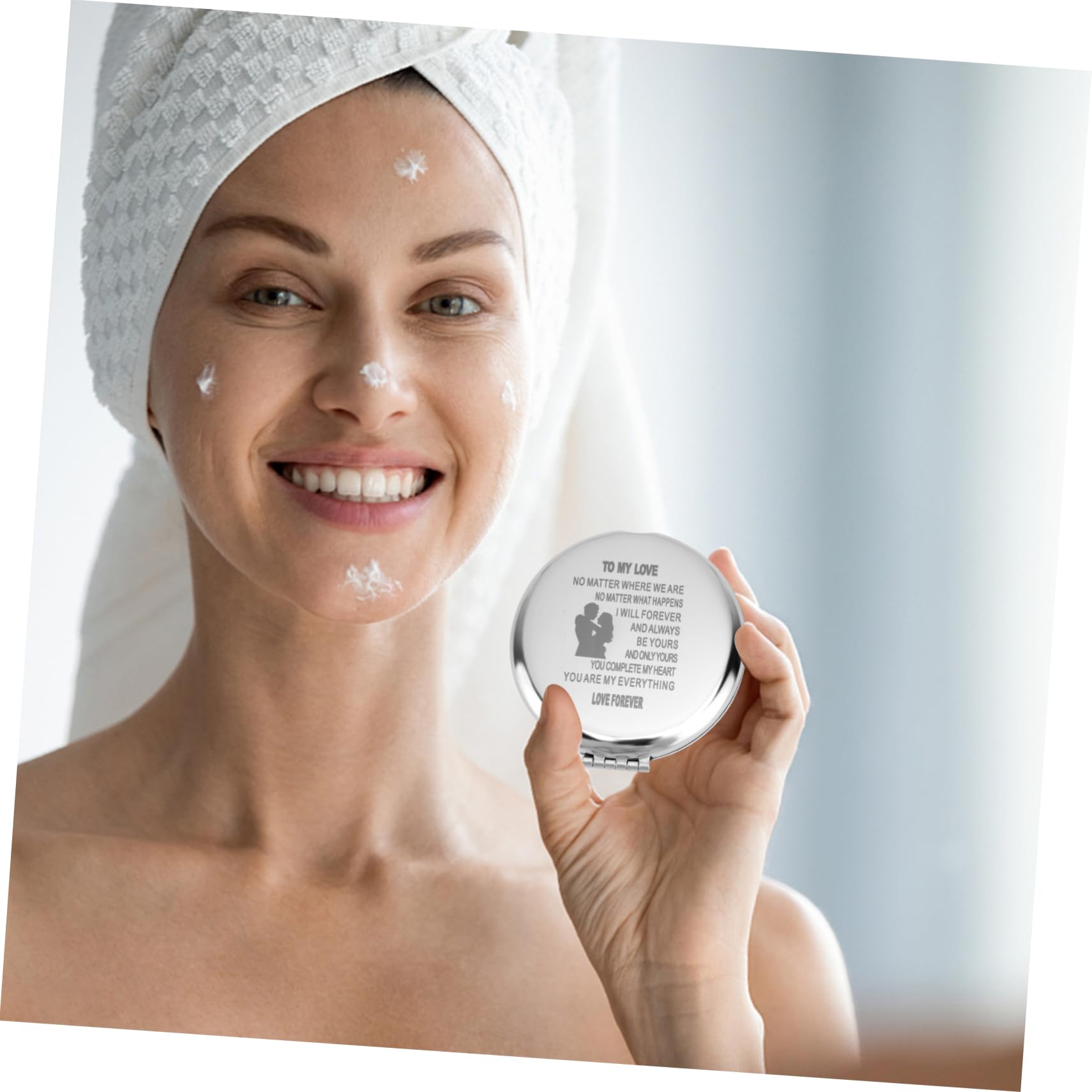 Healeved 3piezas Espejo De Maquillaje Plegable Alta Definición Espejo De para Diseño Ergonómico y Portátil para Mujeres y