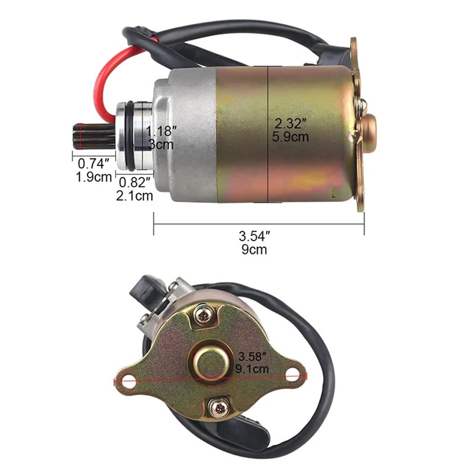 Rozrusznik zamiennik motocykl Pasuje do GY6 Talon 150cc 125cc gokarty 152QMI 157QMJ silnik 9 zębów rozrusznik