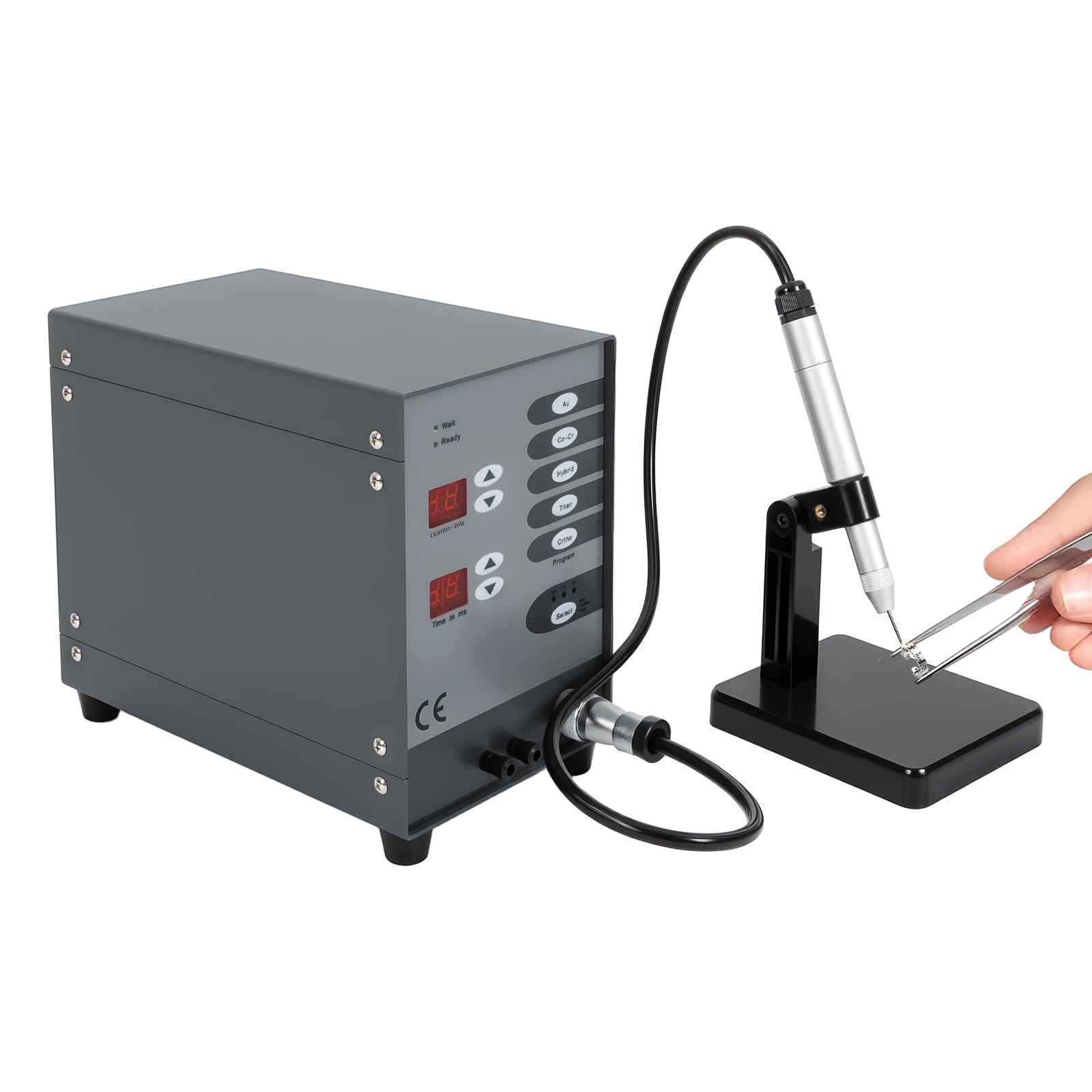 600A WIG Punktschweißgerät, Schweißgerät mit LCD Display, Argon Lichtbogenschweißgerät Welding Machine für Schmuck, Metall, Elektronik Reparatur, 220V EU Stecker