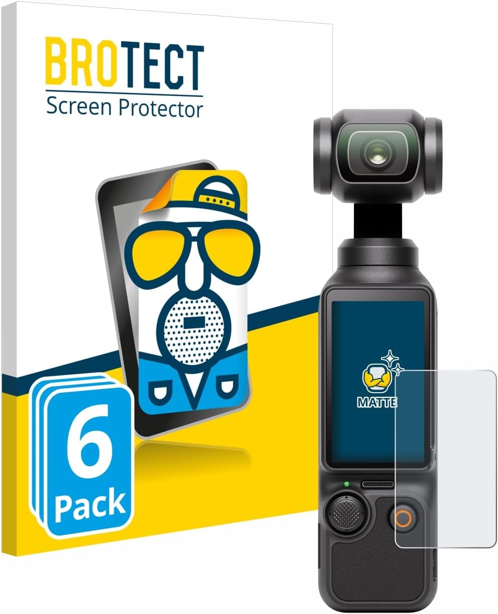 BROTECT 6-Pack Screen Protector Anti-Glare for DJI Osmo Pocket 3 Screen Protector Matte, Anti-Fingerprint Protection Film