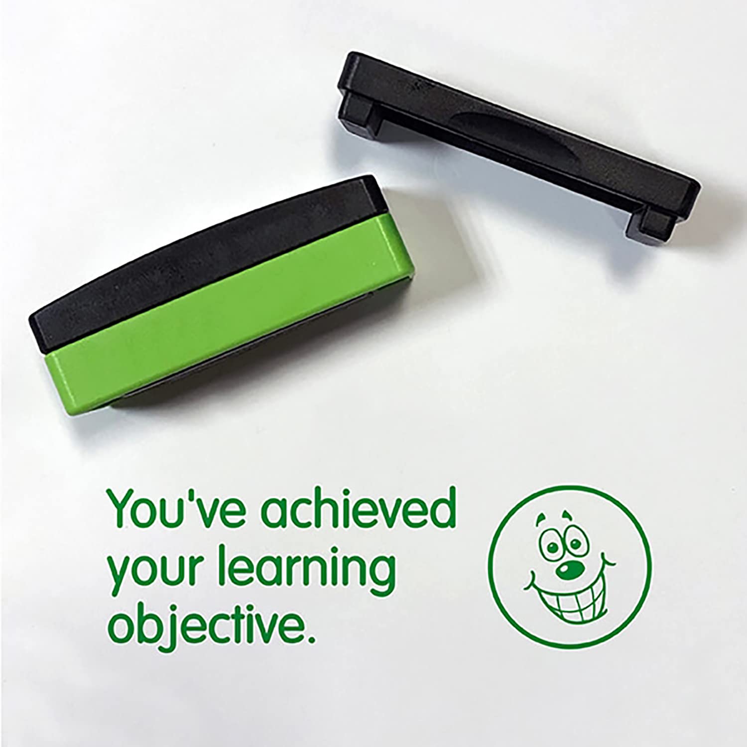 Stackable Youve Achieved Your Learning Objective Smiley Face Pre Inked School Teachers Feedback Marking Stamper Stamp 44x13mm Primary Teaching Services