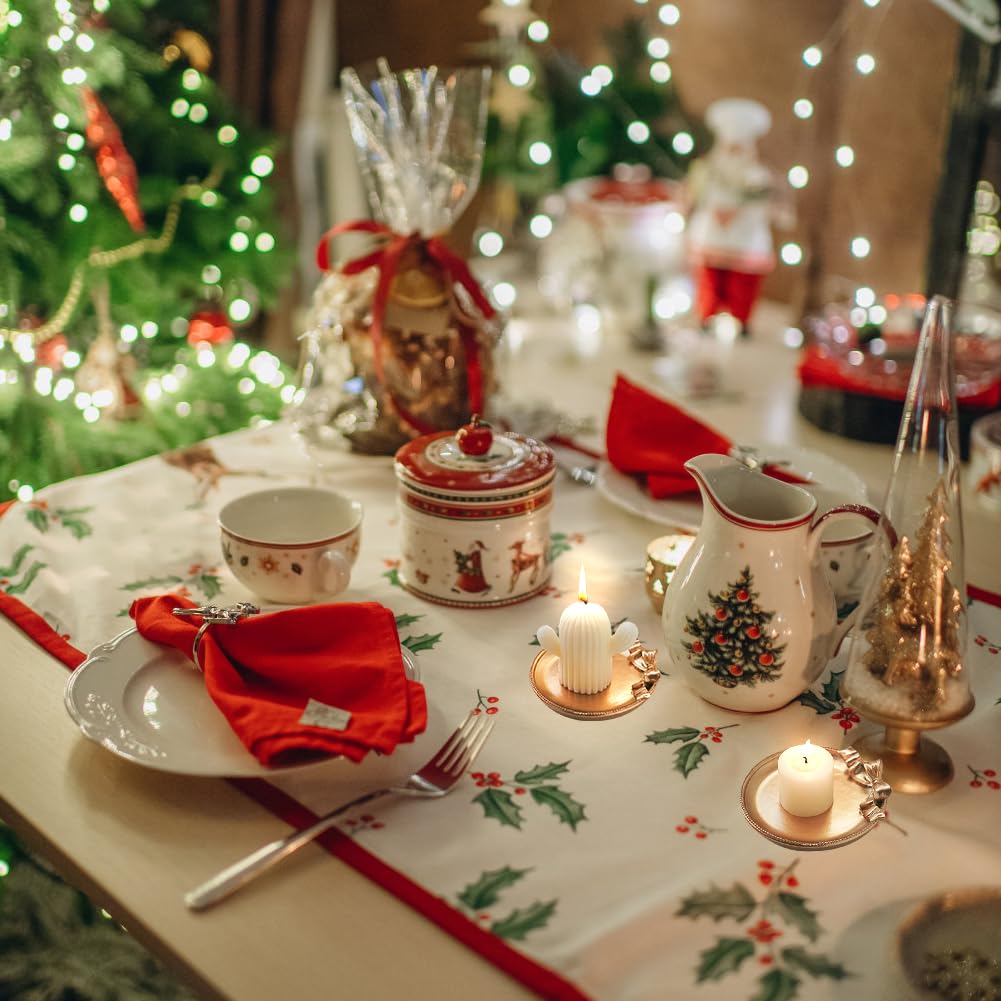 2 Portacandele Oro Rotondi In Resina - Per Candele Natalizie, Matrimoni O Decorazione Casa | Stile Vintage - Foto 8