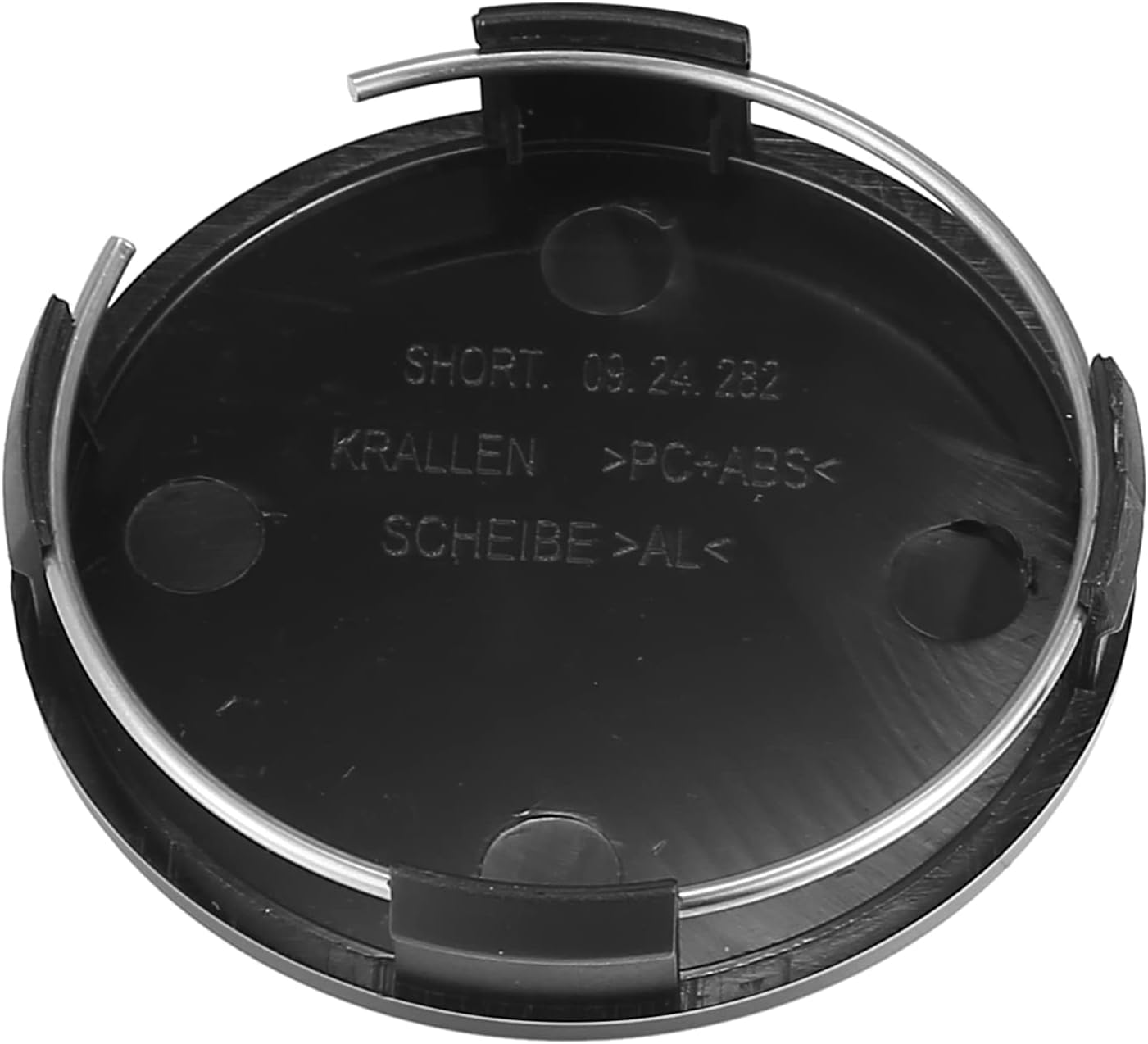 X AUTOHAUX 4 Pcs Universal 65mm OD 63mm ID 4 Clips Wheel Tyre Center Hub Caps Cover Black for Auto Vehicle