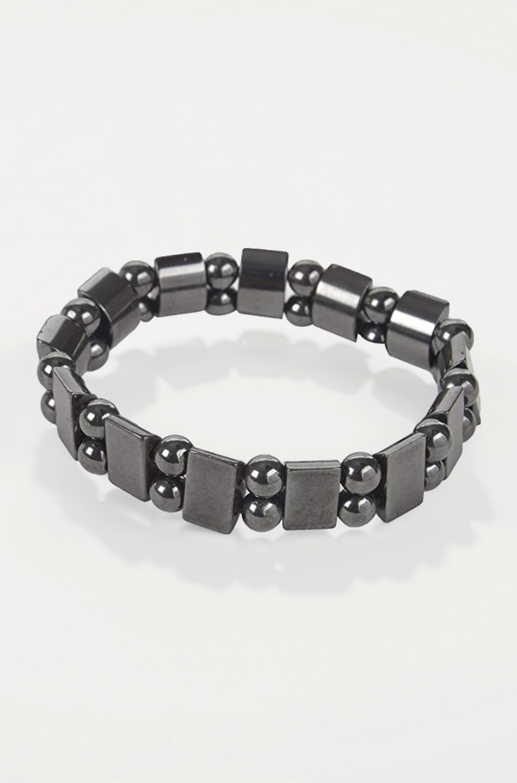 ACS Black Magnetic Weight Loss And Bp Control Therapy Base Metal Hematite Slimming Bracelet For Men And Women