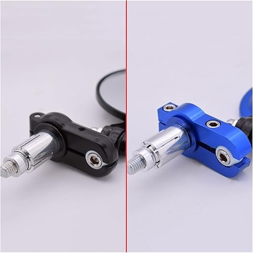 Miniatura 8 de Espejo retrovisor de motocicleta de 3 pulgadas redondo plegable para Yamaha XSR 900 TDM 900 MT125 MT01 MT03 MT25 YBR 125 (color azul, tamaño normal)