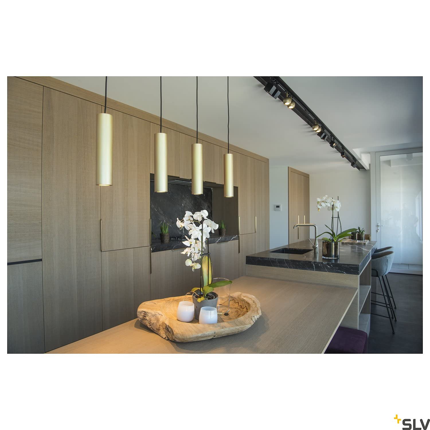 SLV Negro monofásico Altra Dice, Foco led, proyector, luminaria de Techo, Sistema de Carril, iluminación de Interior / GU10 50 W