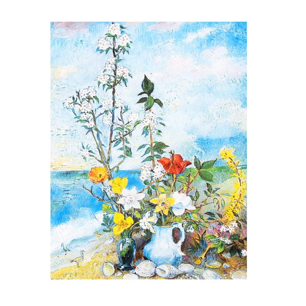 Amazon.co.jp: デビッド・ダビドビッチフラワーキャンバスペインティング手描きアート複製私たちのプロの画家手作りアクリル絵画50x75cm  20x30インチ : ホーム＆キッチン