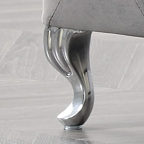 Miniatura 7 de AC Pacific Glam - Banco otomano tapizado de piel sintética de 38 pulgadas para entrada, pasillo, sala de estar y dormitorio, otomana tapizada de