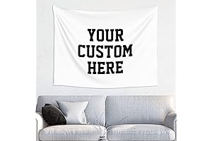 Custom Tapestry Personalized White 37x29 Tapestry