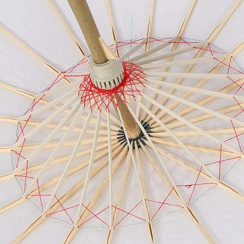 Miniatura 9 de Diydeg Paraguas de papel aceitado estable, paraguas de papel, chino (aproximadamente 33.7 in de diámetro)