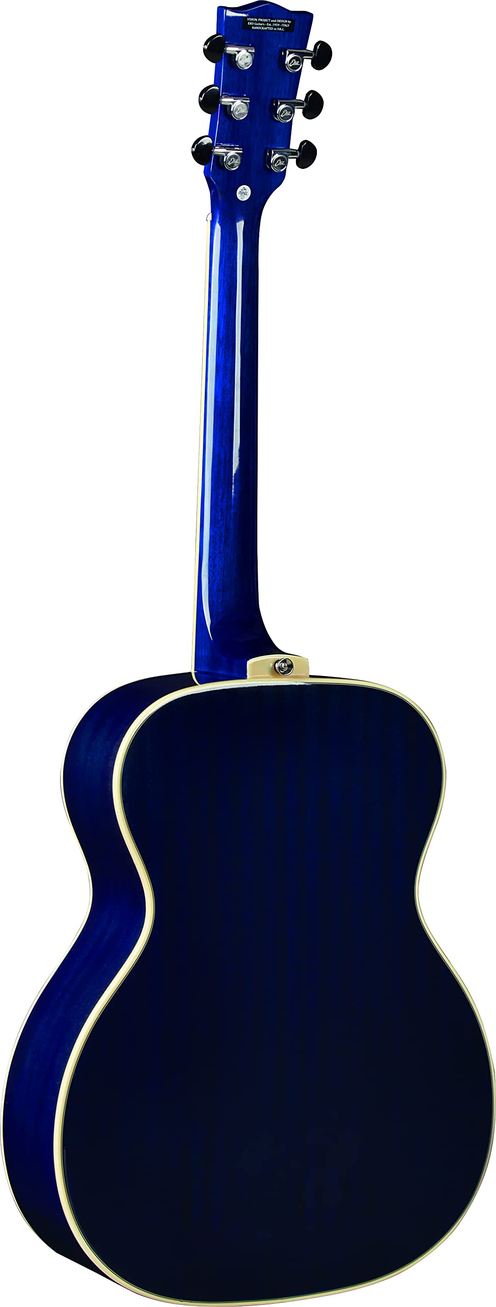 EKO GUITARS - NXT A100 SEE THROUGH BLUE, Chitarra Acustica Top in Abete, Fasce e Fondo in Mogano, Tastiera in South American Roupanà, Colore Blue