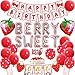 Berry Sweet One Birthday Decorations, baner z okazji urodzin, jagodowy słodki balon, słodka ozdoba na tort, balony truskawkowe dla dziewczynek artykuły na pierwsze urodziny