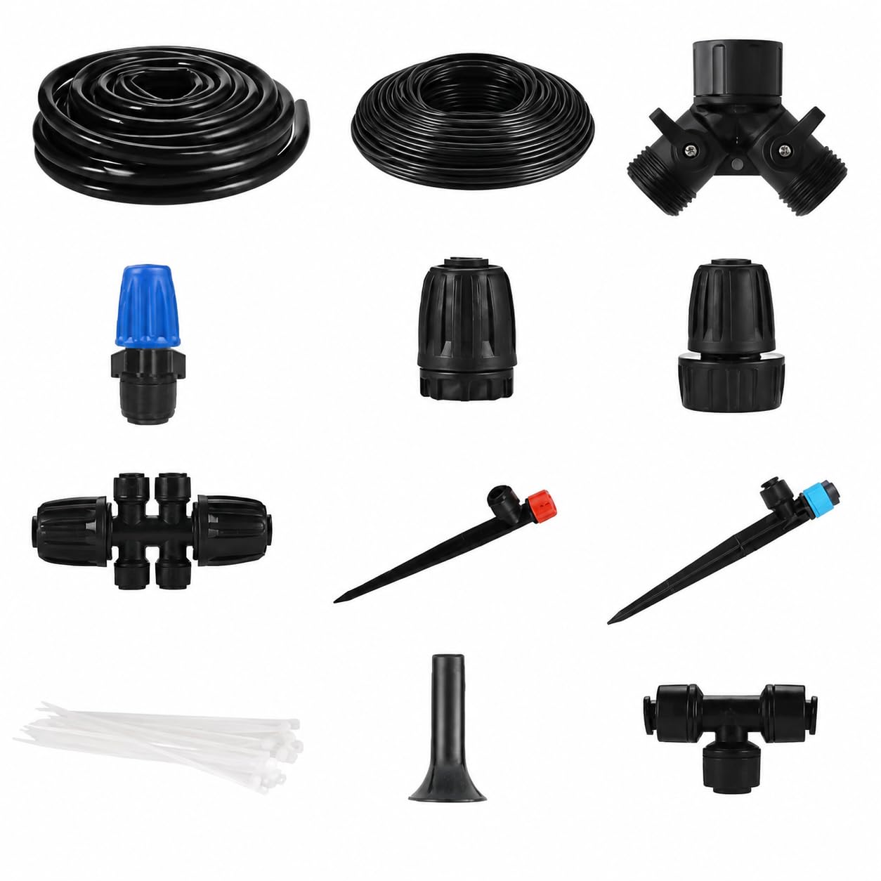 Kit d'arrosage automatique 40+160FT, système d'irrigation goutte à goutte, tuyau pour balcon, terrasse, plantes en pot