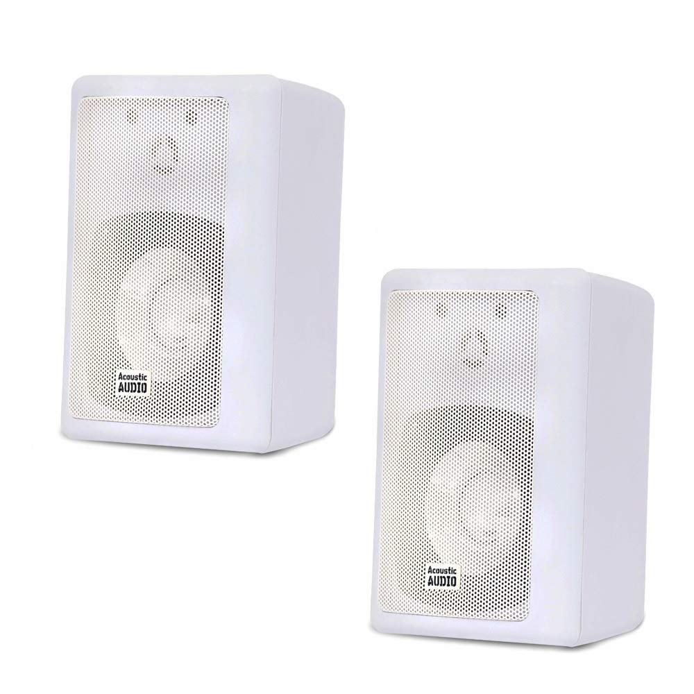 151W Indoor Outdoor 2 Way Speakers 600 Watt White Pair