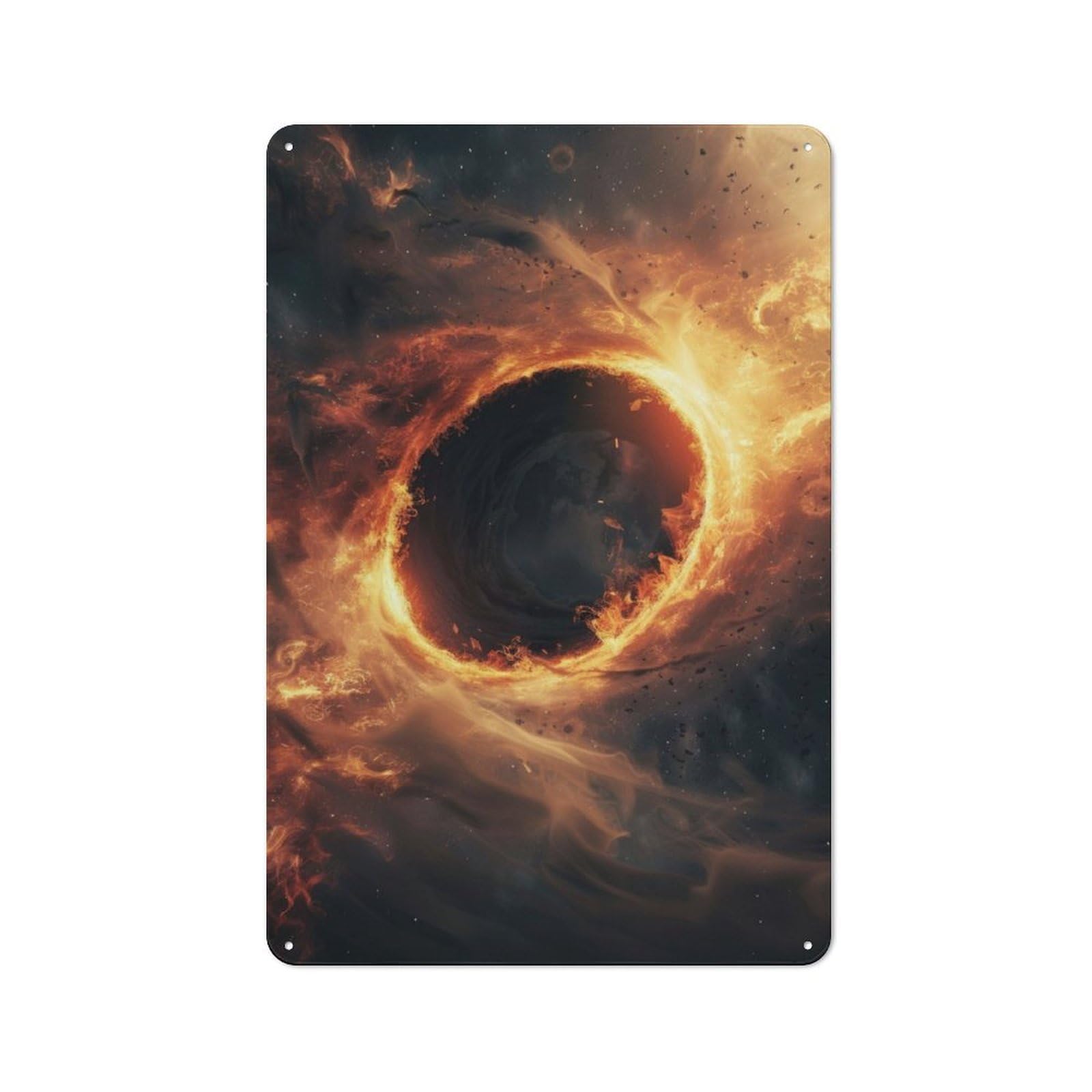 Junmoney Portal In Space Vintage Tin Sign 30X20cm With For Guest Room Or Hallway, Suited To Wall Displays In Guest Rooms And Hallways