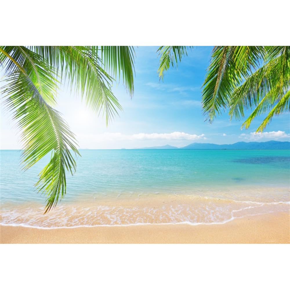 3x2m Sfondo per spiaggia tropicale Foglie di palma oceano isola mare scena sfondo per mare viaggio vacanza bambino coppia adulto ritratto foto studio oggetti di scena carta da parati