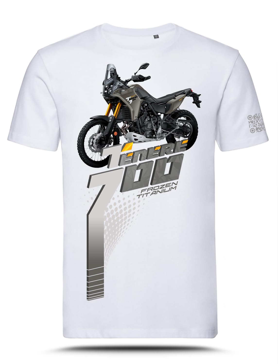 Camiseta con gráfico AZ Graphishop compatible con Yamaha Ténéré 700 Frozen Titanium 2025 TS-FM-199