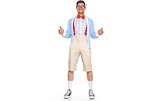 5 PC. Men's Nifty Nerd Costume Set