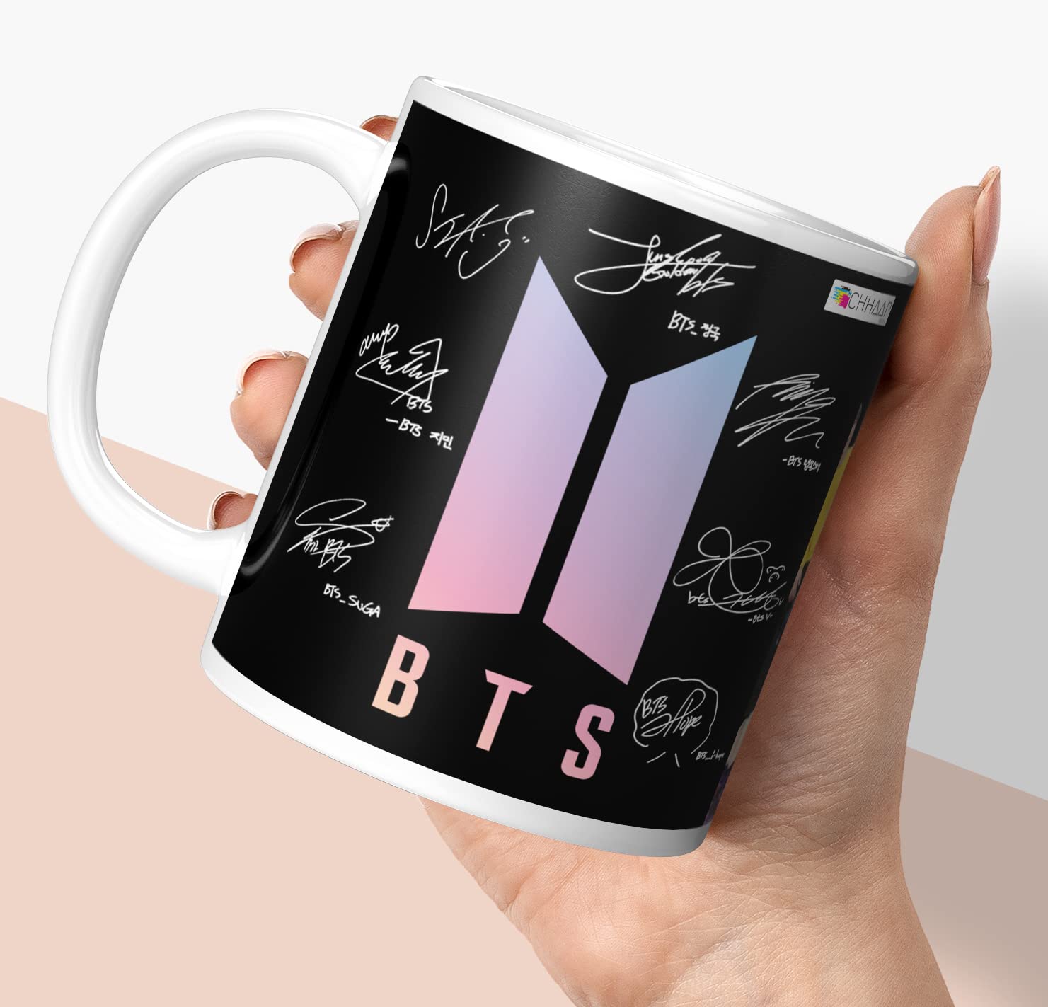 NH10 DESIGNS BTS Mug BTS Printed Mug BTS Products BTS Items BTS Music Band V Suga J-Hope Jungkook Jin Jimin Rm BTS Mug Birthday Gift for Girls Boys Mug for for BTS