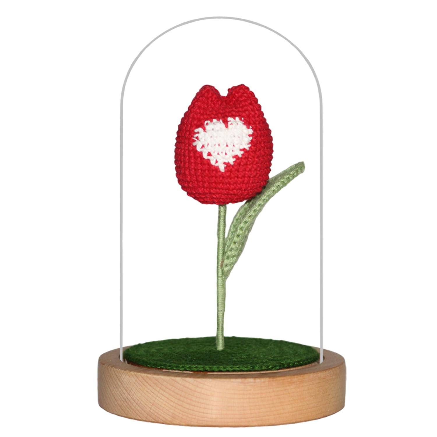 SYCAMORE EAST RED Bud Tulip Gifts for Women Birthday, Crochet RED Bud Tulip in Dome for Her, RED Bud Tulip Gifts for Wife Girlfriend Mom on Birthday Mothers Day 1 PC (B0D1SCGJFT) Amazon Price History, Amazon Price Tracker