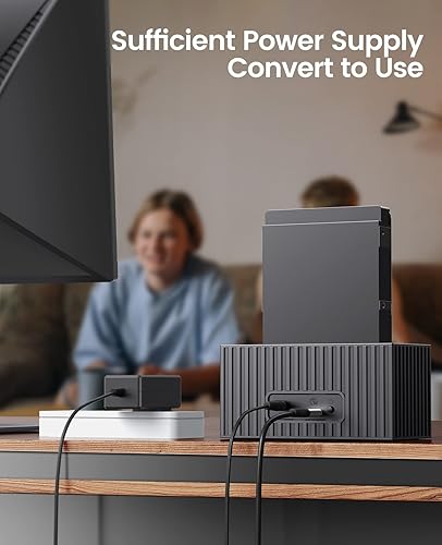 Miniatura 6 de ORICO Estación de acoplamiento de disco duro de 3.5 pulgadas USB 3.0Tipo-C 2IN1 Cable a SATA Carcasa de disco duro externo de aluminio para 2.53.5