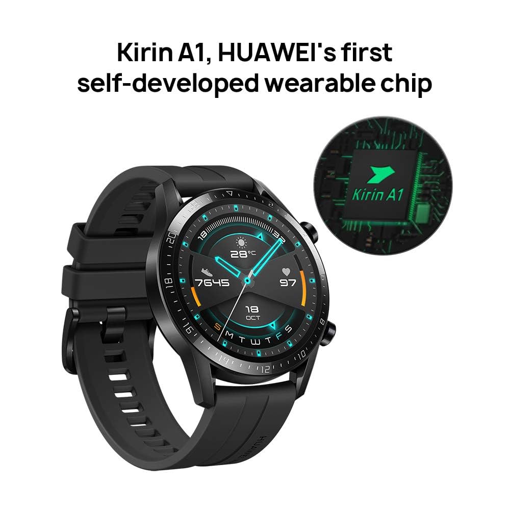 Huawei LTN-B19-BK GT 2 Smart Watch with Fluoroelastomer