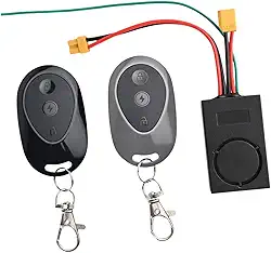 oshhni Alarme para bicicleta elétrica Alert XT60 Interface Acessórios confiáveis para bicicleta Resistente, prático com controle remoto, antirroubo