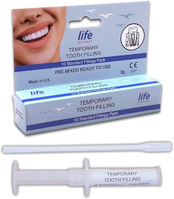 LIFE Temporary Tooth Filling Dental First Aid Cavity Hole Fill Kit  Ready Mixed in Easy Use Syringe Dispenser